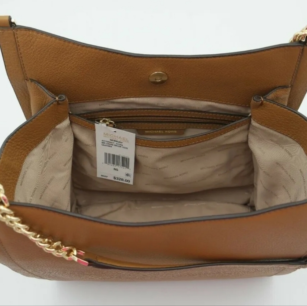 AUTH MICHAEL Michael KorsNewbury Medium Chain Detailed Shoulder Bag BNWT… - Picture 4 of 5